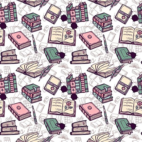 LFEEY 8x8ft Hand Drawing Pens Books Pattern Photography Backdrop Comic Retro Open Book Stack Graduation Party Photo Booth Background 2018 2019 Photo Studio Props