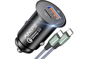 AINOPE 67.5W Car Charger USB C Fast Charge for iPhone 17 Pro, PD 45W USB C Car Charger Fast Charging【Mini & Metal】 Cigarette Lighter Adapter for iPhone 17 Pro Max 16 15 Air Samsung S25