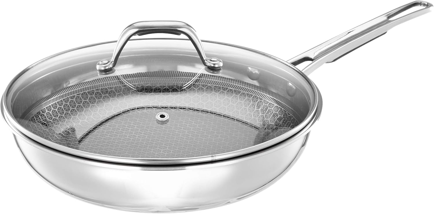 Buy Amazon Brand Solimo Triply Fry Pan with Lid, 24cm