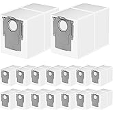 16 Packs Q Revo Dust Bags for Roborock QV 35A/QV 35S/Qrevo S5V/Saros 10/10R/Qrevo/Q RevoS/Qrevo Pro/Plus/MaxV/Master/Curv S5X/Edge S5A/S8 MaxV/S8 Max Ultra Robot Vacuum Cleaner, 3.5L Large Capacity