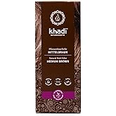 khadi MEDIUM BROWN Natural Hair Color - Hair dye for lively, warm cinnamon brown to strong, deep medium brown - 100% plant-based - 3.5 oz