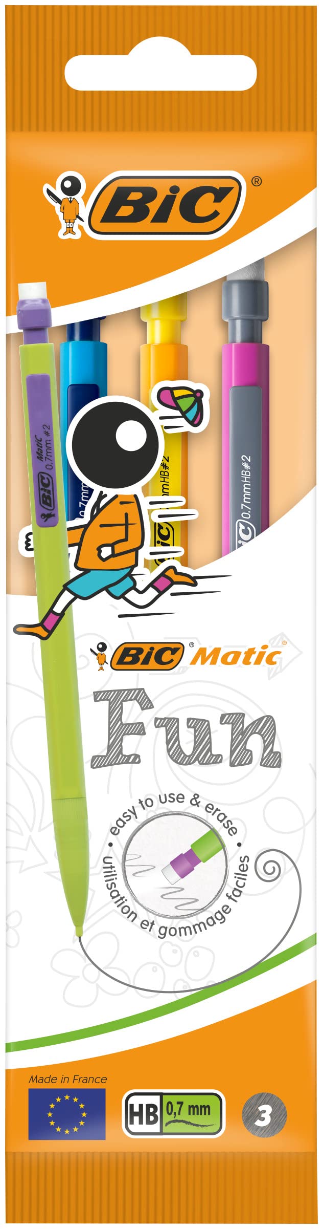 BIC Matic Combos Mechanical Pencils 0.7 Pack of 3