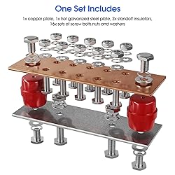 Wall Mounted Ground Bar Kit-Copper Bus Bar
