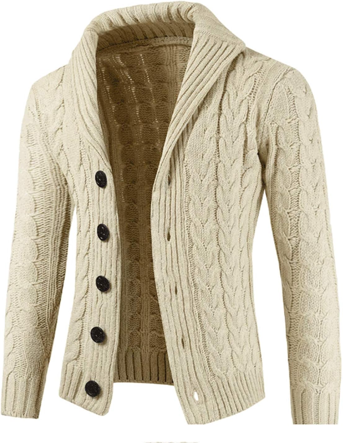 button up sweater men