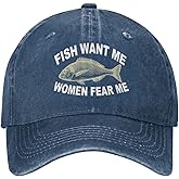 Hat Women Want Me Fishes Fear Me Hat for Women Dad Hats Trendy Caps