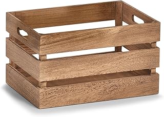 Zeller 15166 Aufbewahrungs-Kiste Vintage, Holz Kiste, ca. 35 x 25 x 20 cm, Natur, Holz
