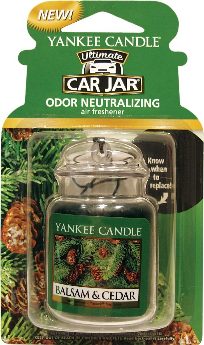 Yankee Candle Car Jar Ultimate Car Freshener (Balsam Cedar) Amazon.co