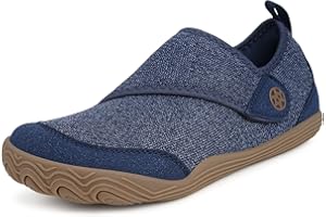 Sisttke Womens Mens Barefoot Slippers Wide Diabetic Shoes with Arch Support Orthopedic Adjustable Walking Slipper Arthritis Edema Swollen House Shoes Indoor Outdoor