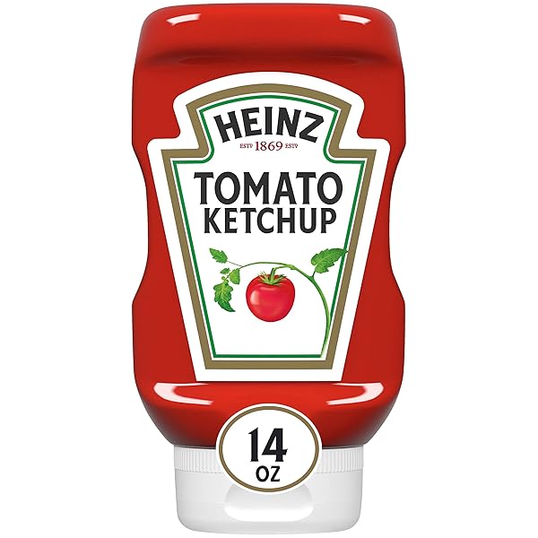 HEINZ TOMATO KETCHUP, 14 OZ BOTTLE
