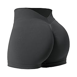 YEOREO Workout Scrunch Shorts Women V Back Gym Butt