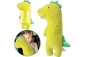 Barelove Seat Belt Cover Pillow for Kids, Car Seatbelt Cushion Shoulder Neck Support Protector Pad, Soft Stuffed Travel Vehicle Safety Belts Strap Pillow for Child Headrest, Christmas Gifts (Dinosaur)