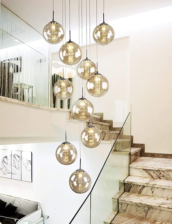 FEEZC Candelabro de Bola de Cristal para Sala de Estar Candelabro de