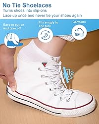 Neo-wows Elastic No Tie Flat Shoelaces for