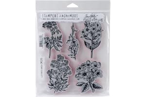 STAMPERS ANONYMOUS Art Gone Wild Tim Holtz Illustrated Garden Cling Rubber Stamp Set, Synthetic Material, Multi-Colour, 24.5 x 18 x 0.6 cm