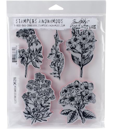 Amazon.com: Tim Holtz Cling Stamps - French Garden - CMS487 : Arts