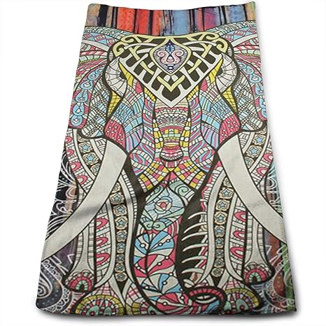 Amazon Ynjd9dsop インディアンカラーエレファント 速乾ハンドタオル 100 コットン 12インチ 28インチ フェイスタオル ホーム キッチン オンライン通販