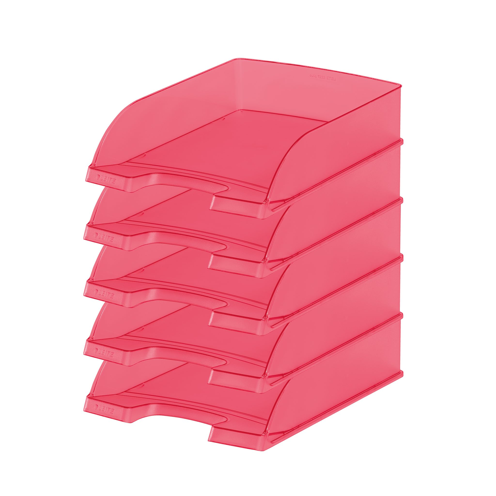 Leitz Letter Tray A4 Frosted Red Pack of 5