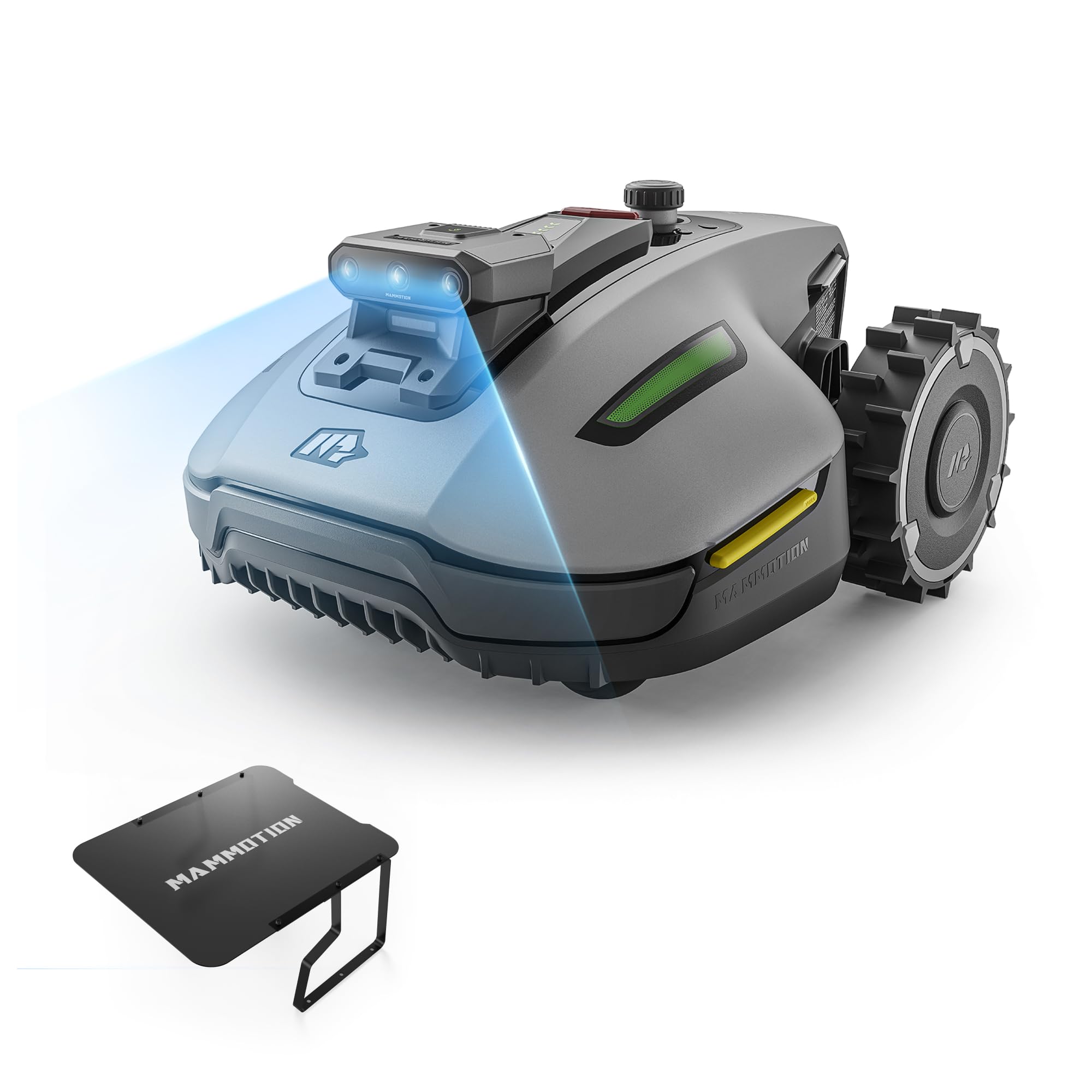 MAMMOTION YUKA mini 2 500 Mähroboter ohne Begrenzungskabel mit mini Garage, Garten bis 500m², Kein RTK, Kein Signalabbruch, Auto. Kartieren, DropMow, 45% Steigung, 4,5Ah-Akku(separater Versand)