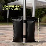 KEPLIN Gazebo & Tent Sandbag Weights 4 Pack Heavy Duty with Velcro Straps view 2