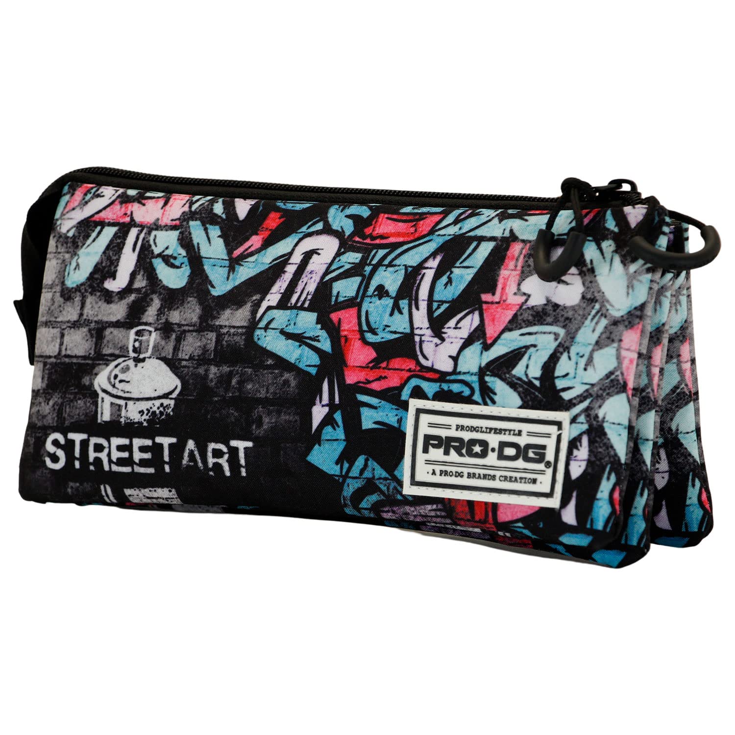 PRO-DG Unisex 04014 FAN Triple Pencil Case Street Art, Street Art, One Size