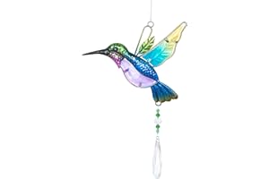 WEISIPU Crystal Suncatchers for Windows - Hummingbird Crystal Ball Prisms Hanging Crystals Ornament for Home Garden Office Wedding Christmas Decoration-Hummingbird