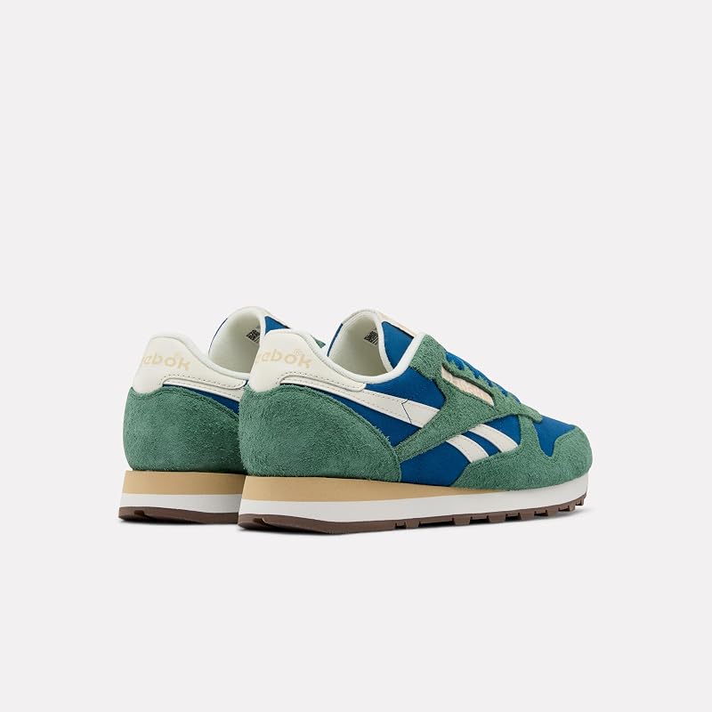 Unisex Classic Leather Sneaker, ATHLETICBLUE/FIELDGREEN/Chalk, 36,5 EU