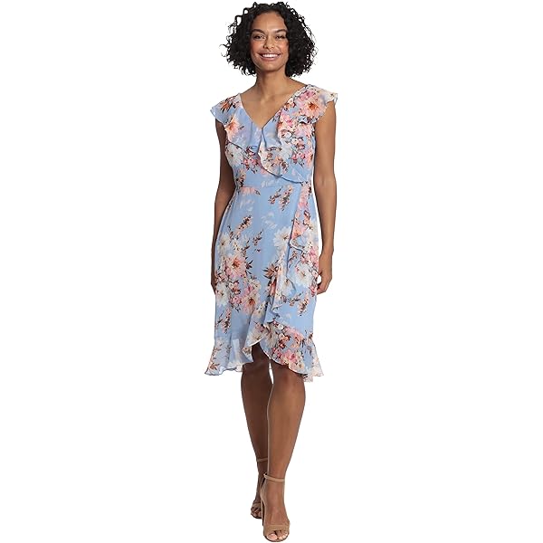 fitted lace wedding dress Calvin Klein Womens Sleeveless Floral Fit and Flare, Cham Multi, 2 at  Amazon Women's Clothing store