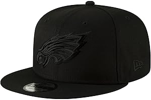 New Era NFL 9FIFTY Black On Black Adjustable Snapback Hat Cap One Size Fits All