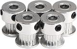 DollaTek 5x Aluminum GT2 Timing Belt Pulley 16 Teeth 5mm Bore 6mm Width + Wrench view 2