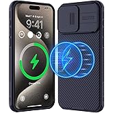 Nillkin CamShield Pro Magnetic Case for iPhone 15 Pro Max, Compatible with MagSafe, Sliding Camera Cover, Dark Purple