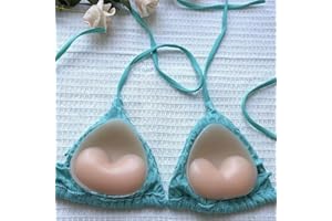 1 Pair Elegant Silicone Bra Inserts,Reusable Invisible Thickened Breast Pads,Soft Comfortable Enhancer for Bikini, Nude, Mid