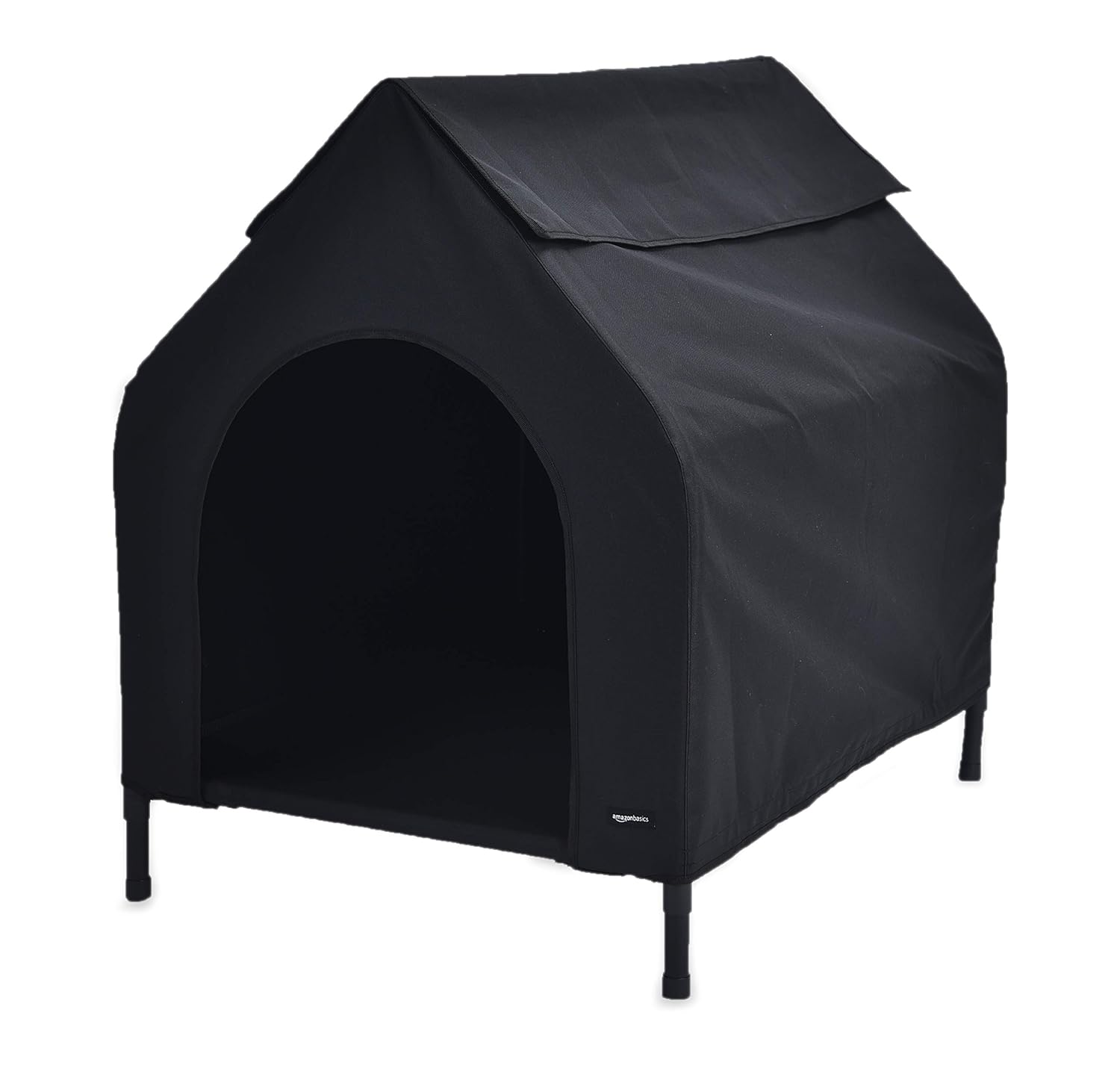 AmazonBasics Elevated Portable Pet House - Small, Black