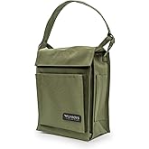 FLYBOYS Regular PubsBag – Expandable Pilot Flight Bag with FOD-Resistant Closure, 3 Compartments, Removable Divider, Pen Holders & Stretch Side Pocket - Olive
