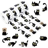 FRAMAD 2000 PCS Black Cat Stickers, Warrior Cats Sticker Cute Kawaii Cartoon