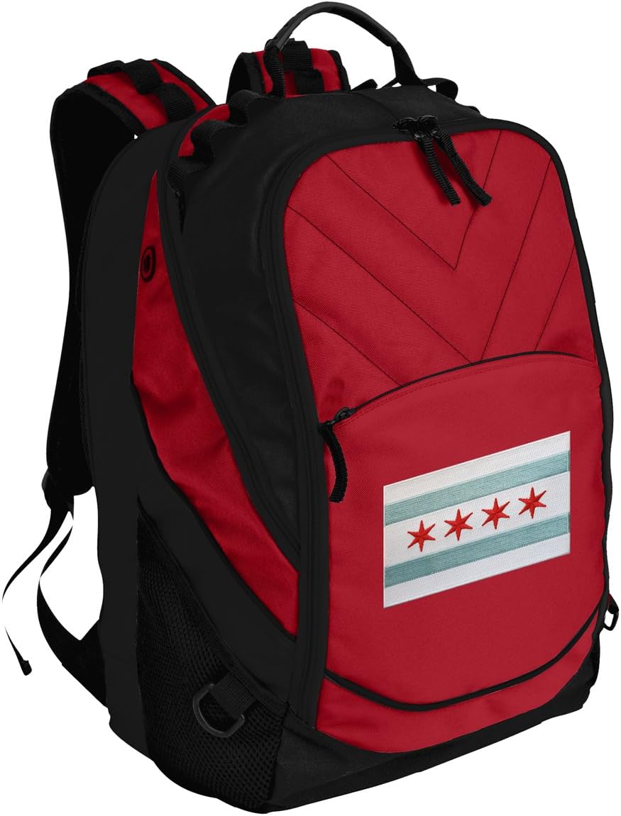 Chicago Flag Backpack Red Chicago Laptop Computer Bags