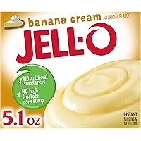 Jell-O Instant Pudding & Pie Filling, Banana Cream, 6 Count(Pack of 1)