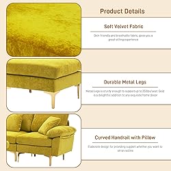 Wrofly U-Shaped Sectional Sofa Couch, 114" Comfy