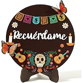 Día de los Muertos Decorations Recuérdame Day of the Dead Ofrenda Altar | Table Wood Sign Kit with Stand, Home Party Rememberme ofrenda decor, Memorial Displays, Altar Supplies Gifts
