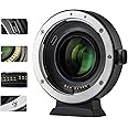 VILTROX EF-EOS M2 Auto Focus Lens Adapter 0.71x Reducer Speed Booster for Canon EF Mount Lens to Canon EF-M Mount Mirrorless Camera EOS M M2 M3 M5 M6 M10 M50 M100