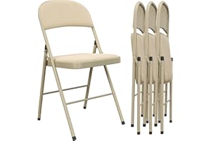 HOMCOM Metal Folding Chairs 4 Pack Velvet Padded Foldable Chairs Indoor with Cushion for Office Reception Waiting Room Party 