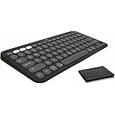 Logitech Keyboard Pebble Keys 2 K380s, Multi-Device Bluetooth Wireless Keyboard W/Customizable Shortcuts, Slim and Portable, Easy-Switch for Windows, macOS, iPadOS, Graphite, Cloth, Bulk Packaging