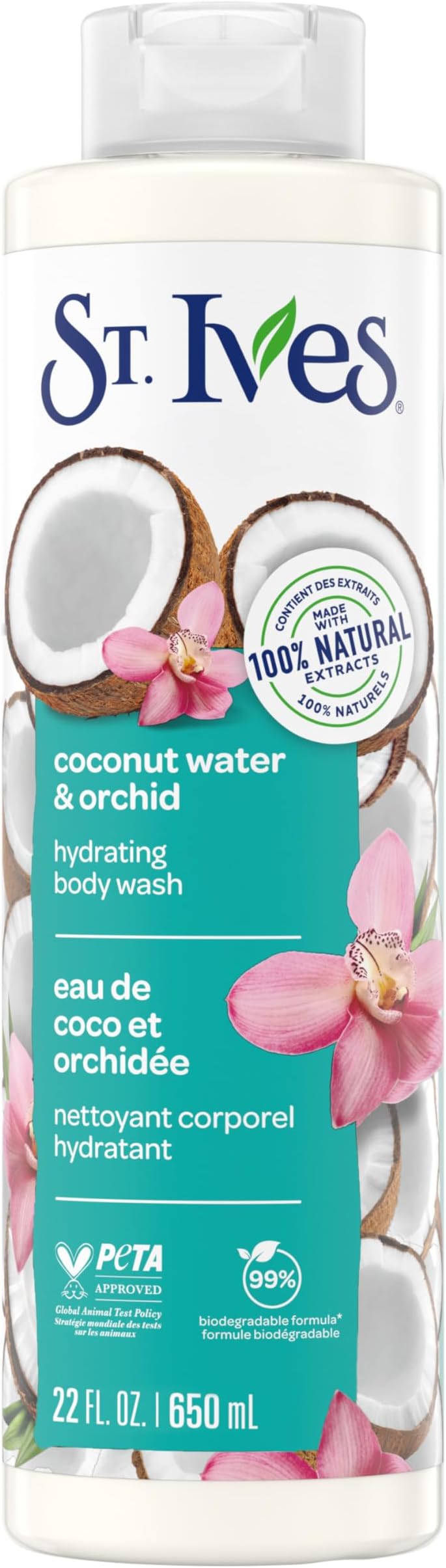 St. Ives Hydrating Body Wash Coconut Water & Orchid 650ml