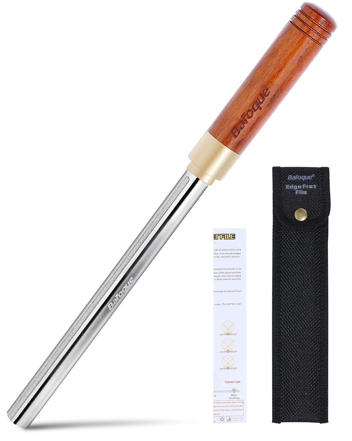 Baroque Fret Crowning Files Diamond, Guitar Fret Crown Dressing File, Fret Repairing Tools, Luthier Tools,for Guitars, Ukuleles, Bass, Banjo, Mandolin