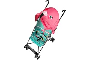 Cosco Character Umbrella Stroller, Easy to Store Anywhere with its Compact Umbrella fold, Pink Flamingo