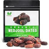Jumbo Medjool Dates, Natural - With Pits, No Sugar Added, Gluten-Free, Vegan - Authentic Fresh Dates Perfect for Cooking, Snacking &amp; Traditional Recipes