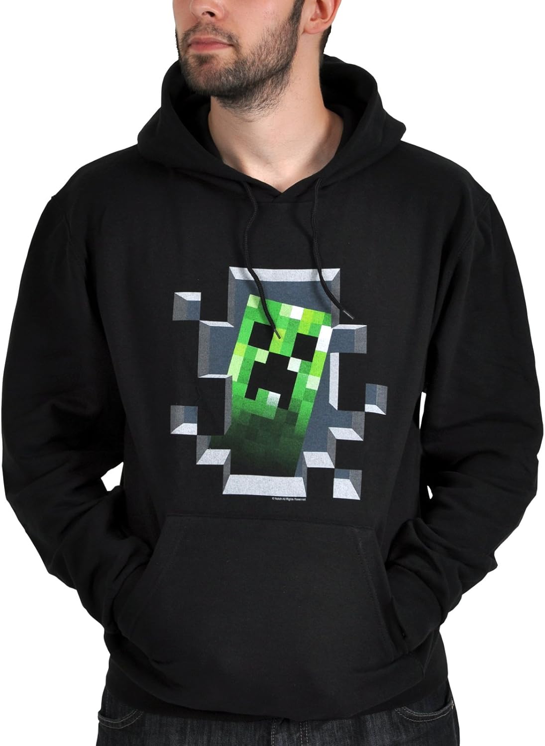 Minecraft Creeper Inside Hoodie (Size L) Amazon.de Bekleidung