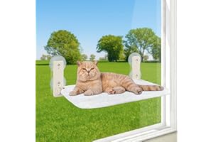 PEFUNNY Large Size Foldable Cat Window Perch, Sturdy Cordless Cat Window Hammock Update Secure Hold with 4 Cone Shape Suction