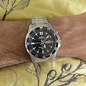 casio men's stainless steel rotating bezel backlight watch