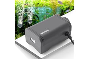 FEDOUR 80GPH Aquarium Air Pump, Ultra Quiet Oxygen Pump for up to 120Gallon Fish and Turtle Tank, Powerful Fish Air Bubbler w