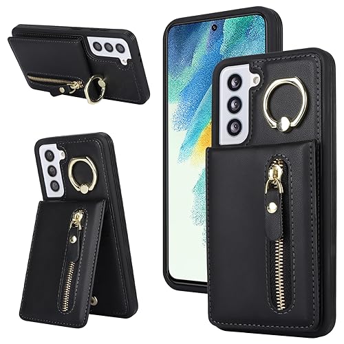 Jaorty for Samsung Galaxy S21 FE 5G Phone Case with Card Holder
